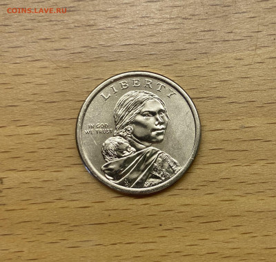 США 1$ доллар 2016 двор D Сакагавея Индианка Индейцы-радисты - IMG_2304.JPG