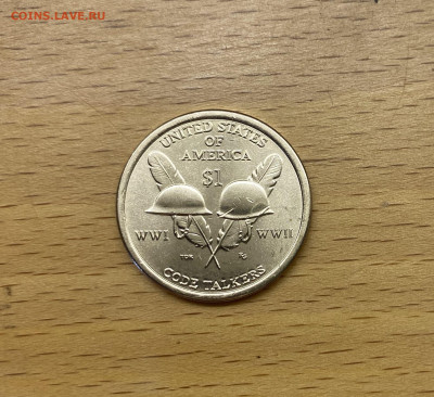 США 1$ доллар 2016 двор D Сакагавея Индианка Индейцы-радисты - IMG_2303.JPG