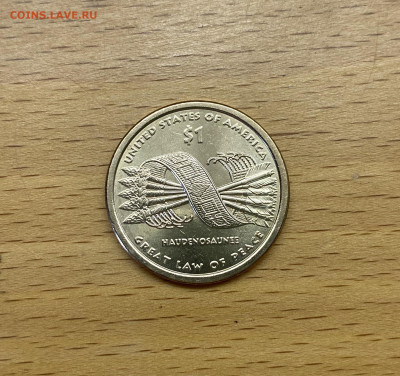 США 1$ доллар 2010 двор D Сакагавея Индианка Пояс Гайавата - IMG_2417.JPG