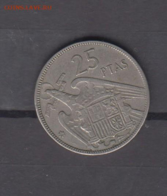Испания 1957(65) 25 песет до 18 05 - 56