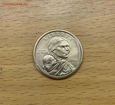 США 1$ доллар 2006 двор D Сакагавея Индианка Парящий Орёл UN - IMG_2416.JPG