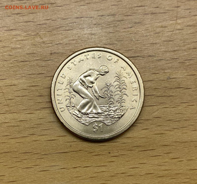 США 1$ доллар 2009 двор P Сакагавея Индианка Три сестры - IMG_2477.JPG