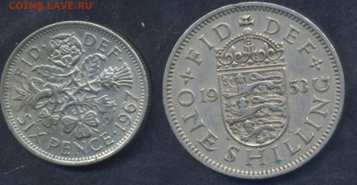 Британия 6 пенсов 1967 г.16.05.2025 г. 22 -00 МСК. - Британия