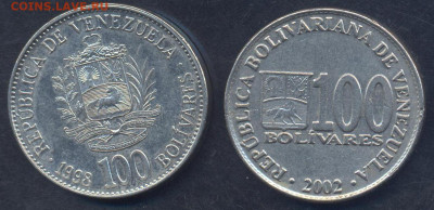 Венесуэла 100 боливаров 2002 г. 16.05.2025 г. 22 -00 МСК. - Венесуэла