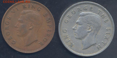 Новая Зеландия 1 пенни 1943 г. 16.05.2025 г. 22 -00 МСК. - Зеландия пенни1