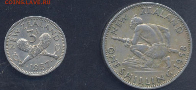 Новая Зеландия 3 пенса 1957 г. 16.05.2025 г. 22 -00 МСК. - Зеландия шиллинг