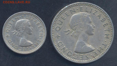 Новая Зеландия 3 пенса 1957 г. 16.05.2025 г. 22 -00 МСК. - Зеландия шиллинг1