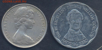 Австралия 10 центов 1966 г.16.05.2025 г. 22 -00 МСК. - Ямайка1