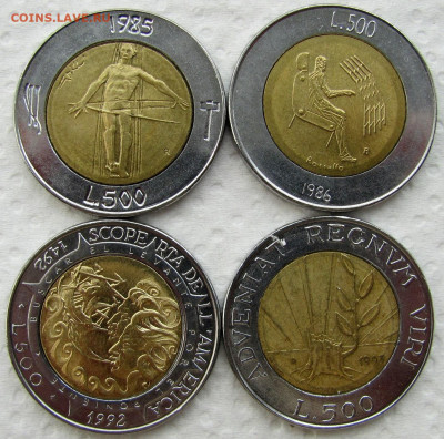 Сан-Марино, 500 лир 1985-1999 (7 монет). До 20.05.25 - 5.JPG