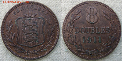 Гернси, 8 дублей 1911 года. До 20.05.25 22-00 МСК. - 8