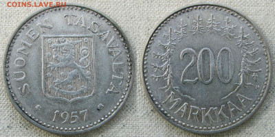 Финляндия, 200 марок 1957 года. До 20.05.25 22-00 МСК. - 10