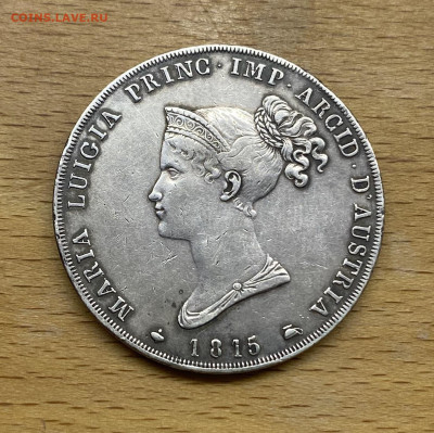 Парма 5 Лир 1815 Мария-Луиза Австрийская Италия Пьяченца - IMG_1028.JPG