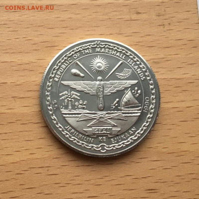 Шайба Маршалловы Острова 5 долларов 1990 Объединение Германи - krona_shajba_marshallovy_ostrova_5_dollarov_1990_obedinenie_germanii (1)