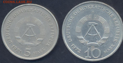 ГДР 10 марок 1972 г.20.05.2025 г. 22 -00 МСК. - ГДР1