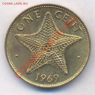 Багамские о-ва 1 цент 1969 г. До 13.02..12 г. 21-00 МСК. - Багамы.1
