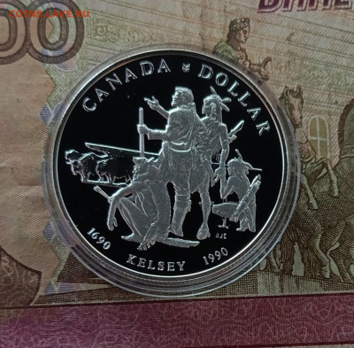 Канада, 1 доллар, 1990 пруф, Генри Келси 21.05 - 120