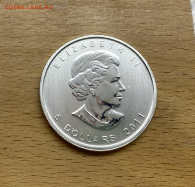 Крона Шайба Канада 5 долларов 2011 Кленовый Лист Серебро Унц - krona_shajba_kanada_5_dollarov_2011_klenovyj_list_serebro_uncija (5)
