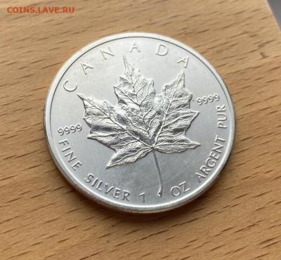 Крона Шайба Канада 5 долларов 2011 Кленовый Лист Серебро Унц - krona_shajba_kanada_5_dollarov_2011_klenovyj_list_serebro_uncija (2)