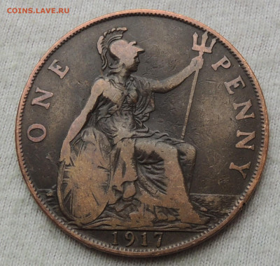 Великобритания 1 пенни 1917 до 25.05.2025 - Великобритания 1 пенни 1917.JPG