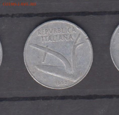 Италия 1952  10 лир до 26 05 - 212