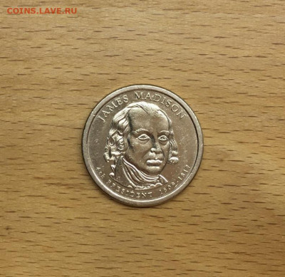 США 1$ доллар 2007 Президент США Джеймс Мэдисон двор P - ssha_1_dollar_2007_prezident_ssha_dzhejms_medison_dvor_p