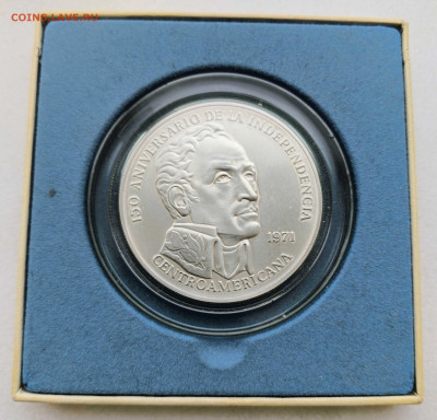 20 бальбоа 1971. Симона Боливар. Серебро AG-925. Масса 129.6 - 1