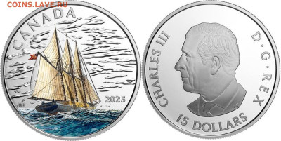 Монеты с Корабликами - 15-dollarov-2025-