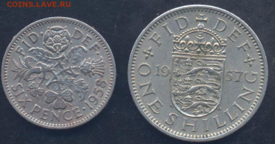 Британия шиллинг 1957 г.26.05.2025 г. 22 -00 МСК. - Британия шиллинг