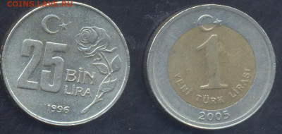 Турция 1 лира 2005 г.  26.05.2025 г. 22 -00 МСК. - Турция