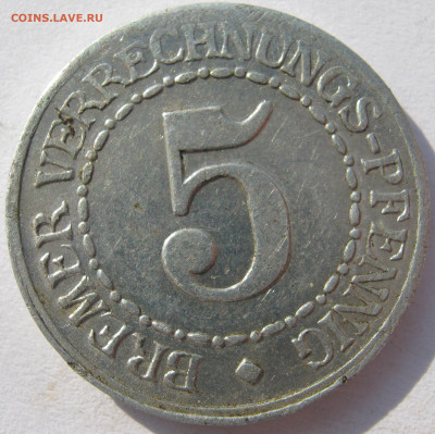 Германия Бремен нотгельд 5 пфеннигов (без даты) до 30.05. - IMG_0049.JPG