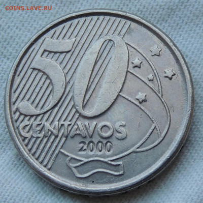 Бразилия 50 сентаво 2000 Cu-Ni до 1.06.2025 - Бразилия 50 сентаво 2000.JPG