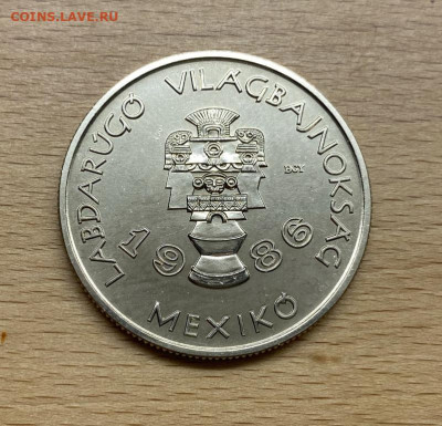 Крона Шайба Венгрия 100 форинт 1985 Чемпионат мира Футбол - krona_shajba_vengrija_100_forint_1985_chempionat_mira_futbol_1986_meksika_sport