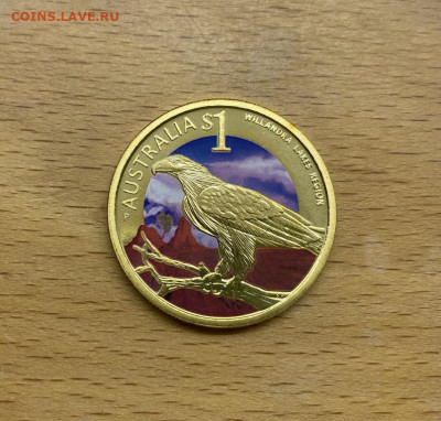 Австралия 1$ доллар 2012 Озерный район Уилландра Фауна Птица - avstralija_1_dollar_2012_ozernyj_rajon_uillandra_fauna_ptica_zhivotnye_emal