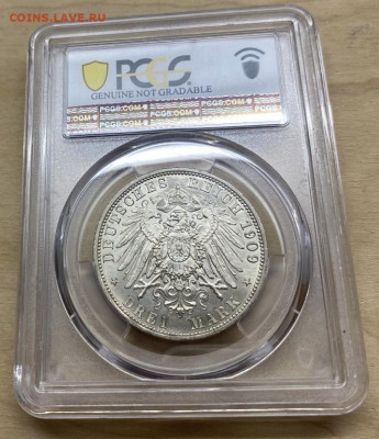 Ангальт 3 марки 1909 Фридрих II Германская Империя Слаб PCGS - angalt_3_marki_1909_fridrikh_ii_germanskaja_imperija_slab_pcgs_unc_serebro_redkost_sokhran_rrr_redkaja (3)