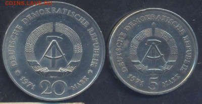 ГДР 20 марок 1971 г.30.05.2025 г. 22 -00 МСК. - ГДР