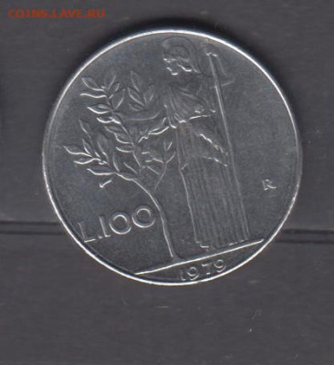 Италия 1979 100 лир ( блеск) до 03 06 - 96