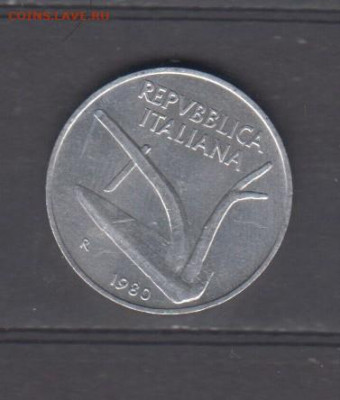 Италия 1980  10 лир ( блеск) до 03 06 - 97а