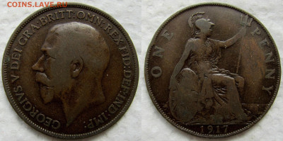 1 пенни 1917-1946(5 шт.). До 05.06 - 3а
