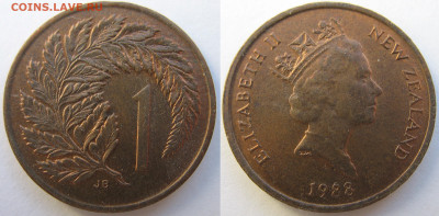 Новая Зеландия 1 пенни 1988 г. До 02.06.25 - Новая Зеландия 1 пенни 1988 .JPG