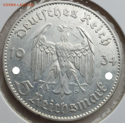 Германия 5 рейхсмарок 1934 J Кирха, до 05.06 22:00 мск - 3