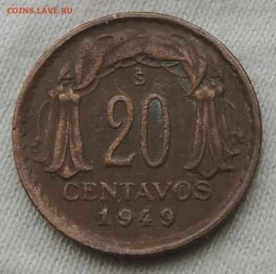 Чили 20 сентаво 1949 до 4.06.2025 - Чили 20 сентаво 49.JPG