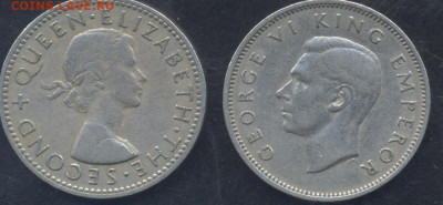 Новая Зеландия 1 шиллинг 1947 г.   3.06.2025 г. 22 -00 МСК. - Зеландия шиллинг