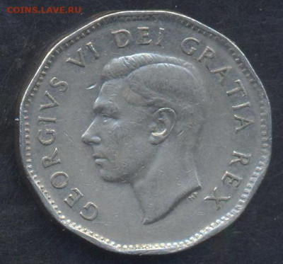 Канада 5 центов 1950 г.  3.06.2025 г. 22 -00 МСК. - Канада 5 ц. 1950 1