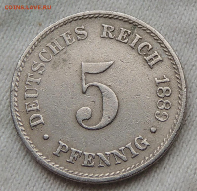 Германия 5 пфеннигов 1889 до 4.06.2025 - Германия 5 пфеннигов 1889.JPG
