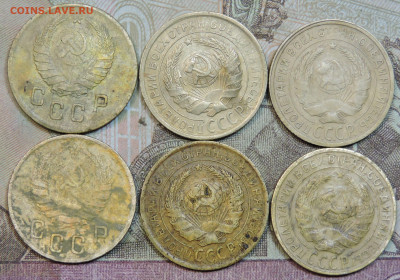 Подборка СССР 6 монет: 2к 1933,41,45,26,32,32 нечастые Фикс - 2коп-6монет А Sig