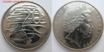 Австралия 20 центов 1999 г. До 05.06.25 - Австралия 20 центов 1999.JPG