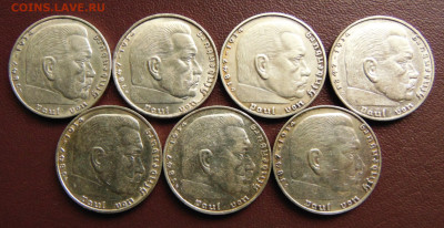 Германия. 2 марки 1938 A, B, D, E, F, G, J. - 1938-.JPG