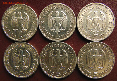 Германия. 5 марок 1935 A, D, E, F, G, J. - 1935a-.JPG