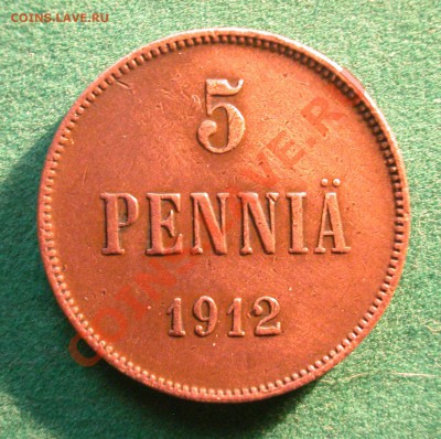 5  пенни Рус. Фин.  1912 г.   до  17.02.2012  в 22-30 МСК - 5 пенни 1912г реверс