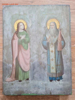 старинная икона Св.Муч. Агриппина и Св. Димитрий Ростовский - 20250405_105215